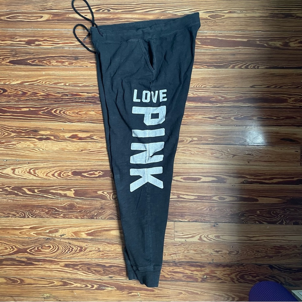 Pink Victoria Secret Black Jogger Pants - Picture 6 of 8
